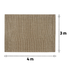 Tapete de Sisal Casual Marrom 3,00x4,00m Apaeb
