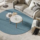 Tapete De Sisal Original Boucle Circular Indigo 150cm Azul