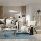 Tapete De Sisal Original Boucle Circular Indigo 150cm Azul