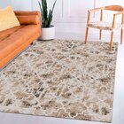 Tapete De Tecido Bege Ornamental 1,35mx2,00m