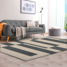 Tapete De Tecido Bege Romero 1,00mx1,35m