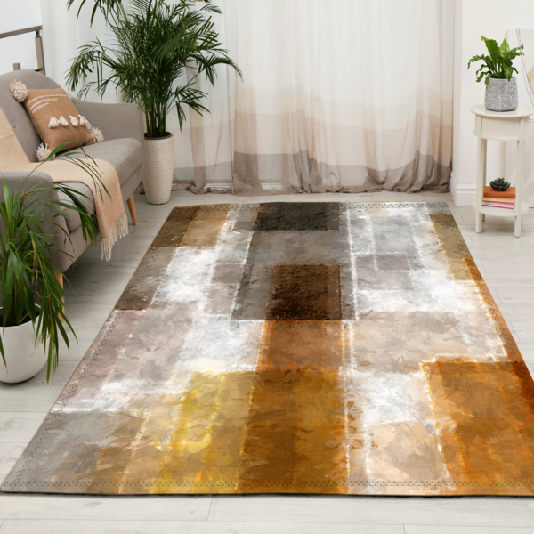 Tapete De Tecido Bronze Envelhecido 1,00mx1,35m