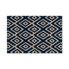 Tapete De Tecido Chevron Azul Oxford 1,00mx1,35m