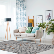 Tapete De Tecido Cinza Quebec 1,35mx2,50m