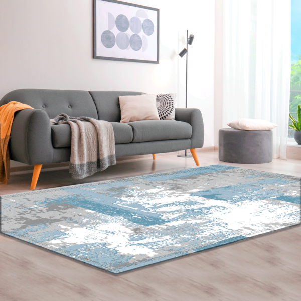 Tapete De Tecido Grunge Azul 1,00mx1,35m