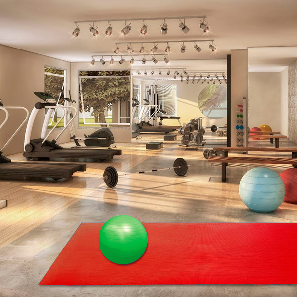 Tapete de Yoga EVA Vermelho 1,70x0,60m