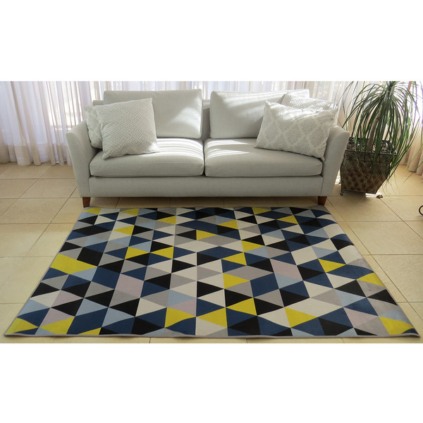 Tapete Decoração Casa Apartamento Blue Triangule Casa Meva 14