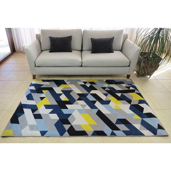 Tapete Decoração Sala Moderno Mosaic Azul 200x140cm