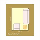 Tapete Decorativo 1,50 X 2,00 Lucena Bege