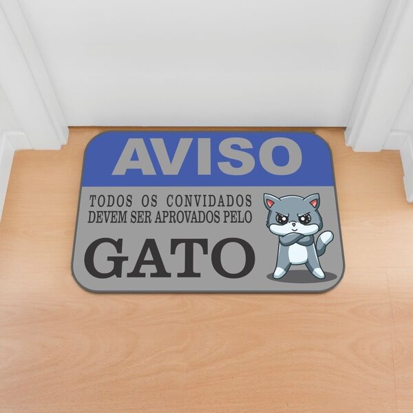 Tapete Decorativo Emborrachado Aviso - Todos Os Convidados De