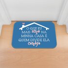 Tapete Decorativo Emborrachado Azul O Que Eu Mais Amo Na Minh
