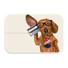Tapete Decorativo Emborrachado Dog Óculos - 60x40 Cm