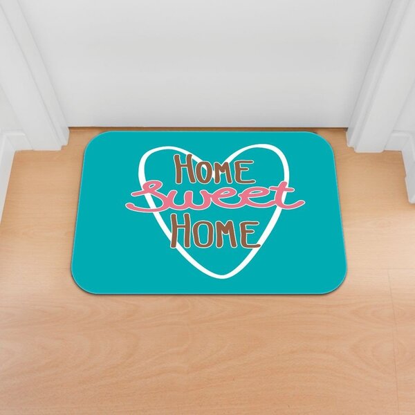Tapete Decorativo Emborrachado Fundo Tiffany Home Sweet Home