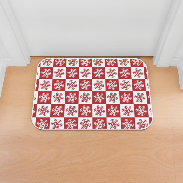 Tapete Decorativo Emborrachado Natalino Flocos De Neve - 60x4