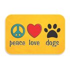 Tapete Decorativo Emborrachado Peace Love Dogs - 60x40 Cm