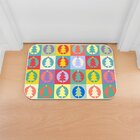 Tapete Decorativo Emborrachado Pinheirinhos Natalino Colorido