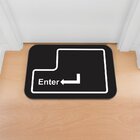 Tapete Decorativo Emborrachado Preto Enter - 60x40 Cm