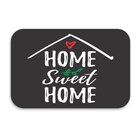 Tapete Decorativo Emborrachado Preto Home Sweet Home - 60x40