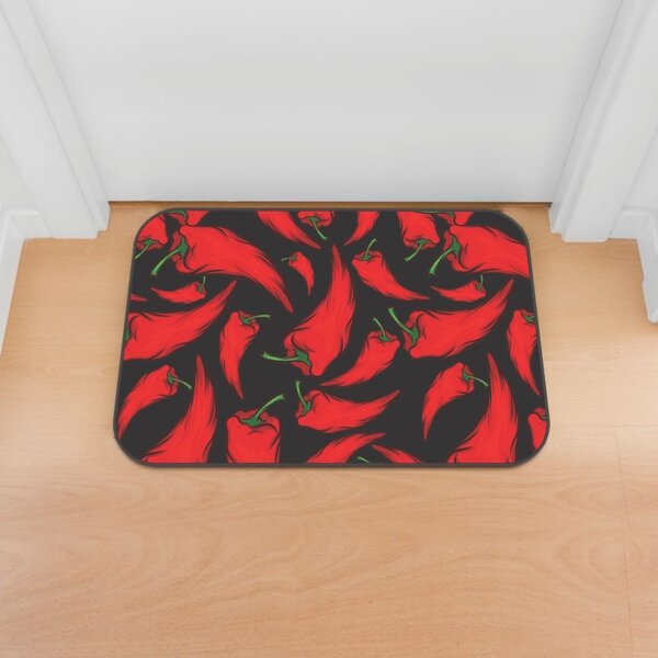 Tapete Decorativo Emborrachado Preto Pimenta - 60x40 Cm