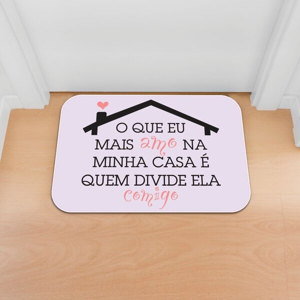 Tapete Decorativo Emborrachado Rosa O Que Eu Mais Amo Na Minh
