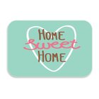 Tapete Decorativo Emborrachado Verde Home Sweet Home E Coraçã