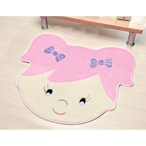 Tapete Decorativo Infantil Menina Rosa Rosa 72cm X 60cm Antid