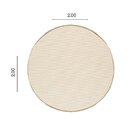 Tapete Decorativo Redondo 200cm Lumiere São João Crú