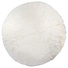 Tapete Decorativo Redondo De Pelúcia Ø88cm Branco - Fwb