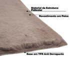 Tapete Decorativo Sala De Estar Conforto 200x300 Bege Escuro