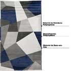 Tapete Decorativo Sala De Estar Hamilton 300x400 Cinza/azul -