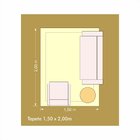 Tapete Decorativo York 150x200cm Bege