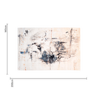 Tapete Desenho Eros Poliéster Azul e Cinza 140x200cm Edantex