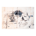 Tapete Desenho Eros Poliéster Azul e Cinza 140x200cm Edantex