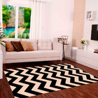 Tapete Diamond Preto Com Bege Casa Dona Antiderrapante 140 X