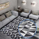 Tapete Dubai Sala Quarto Antiderrapante Geométrico Cotex 135c