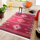 Tapete Retangular Dupla Face Kilim 2 Poliéster Multicolorido Interno 1,5x2m Jolitex