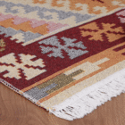 Tapete Retangular Dupla Face Kilim 4 Poliéster Multicolorido Interno 2,4x3m Jolitex
