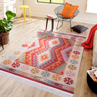 Tapete Retangular Dupla Face Kilim 4 Poliéster Multicolorido Interno 2x2,5m Jolitex