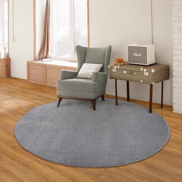 Tapete Ecletik Cinza 190xredondo Tapetes São Carlos