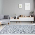 Tapete Egípcio Antiderrapante - 1,40x2,00m - Cinza