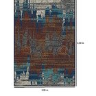 Tapete Egípcio Austin 300x400cm Abdalla Import Azul/coral