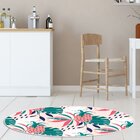 Tapete Emborrachado Oval Abacaxi - 70x90 Cm