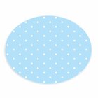 Tapete Emborrachado Oval Bolinhas - 70x90 Cm