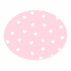 Tapete Emborrachado Oval Brinquedos Coração - 70x90 Cm