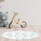 Tapete Emborrachado Oval Caderno Com Desenhos - 70x90 Cm