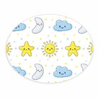 Tapete Emborrachado Oval Céu - 70x90 Cm