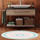 Tapete Emborrachado Oval Love Corações - 70x90 Cm