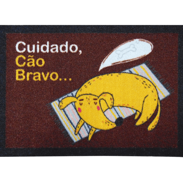 Tapete Entrada Corte A Laser 70x50cm Dog Amarelo S19 222-03d