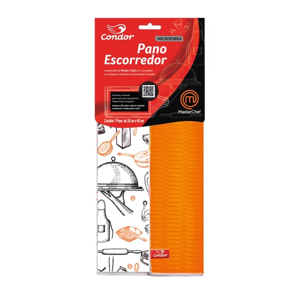 Tapete Escorredor Multicolorido Microfibra Condor MasterChef