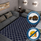 Tapete Estampado De Quarto Casablanca 1,35m X 1,00m Antiderra